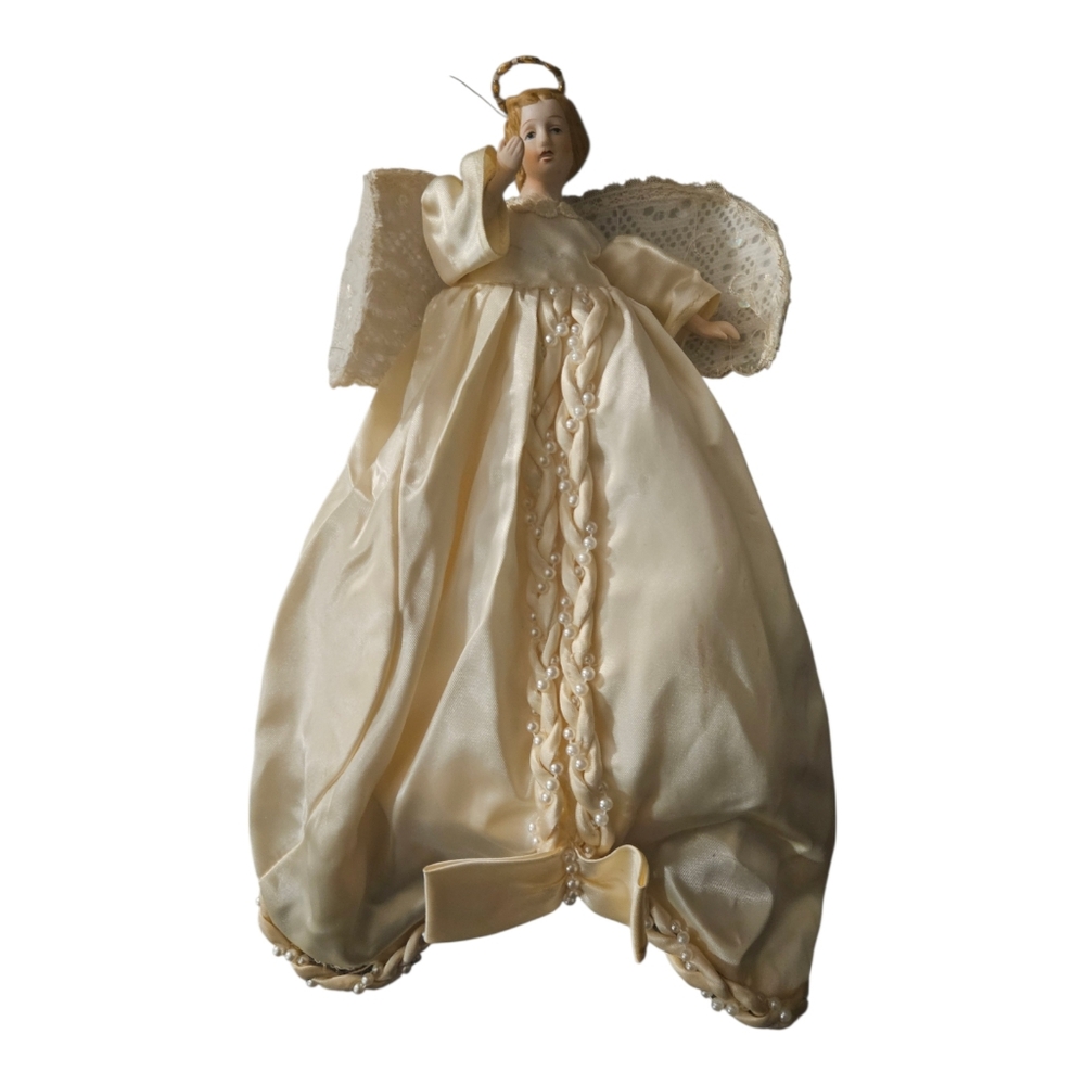 Vintage Hand Made Angel Christmas Tree Topper Decoration